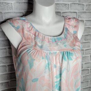 Vintage Volup Pastel Floral Nightgown, sz Large/XL